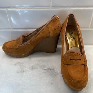 Michael Kors suede ladies wedge, size 6